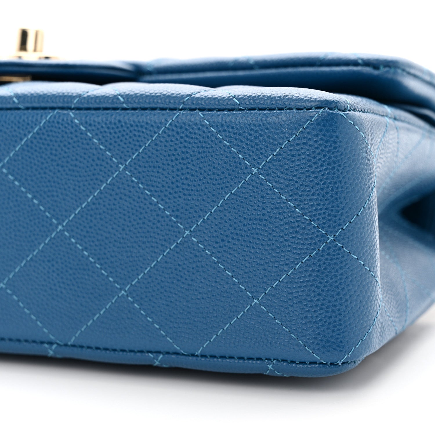 Chanel Caviar Quilted Small Double Flap Blue 10 of 11