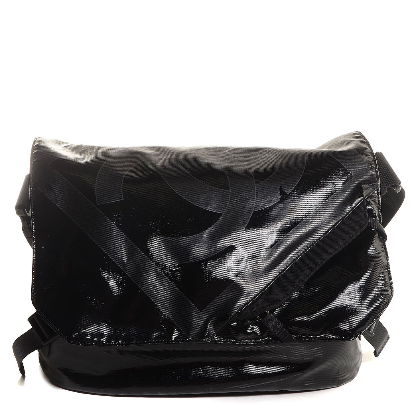 Coated Canvas Sport Messenger Black