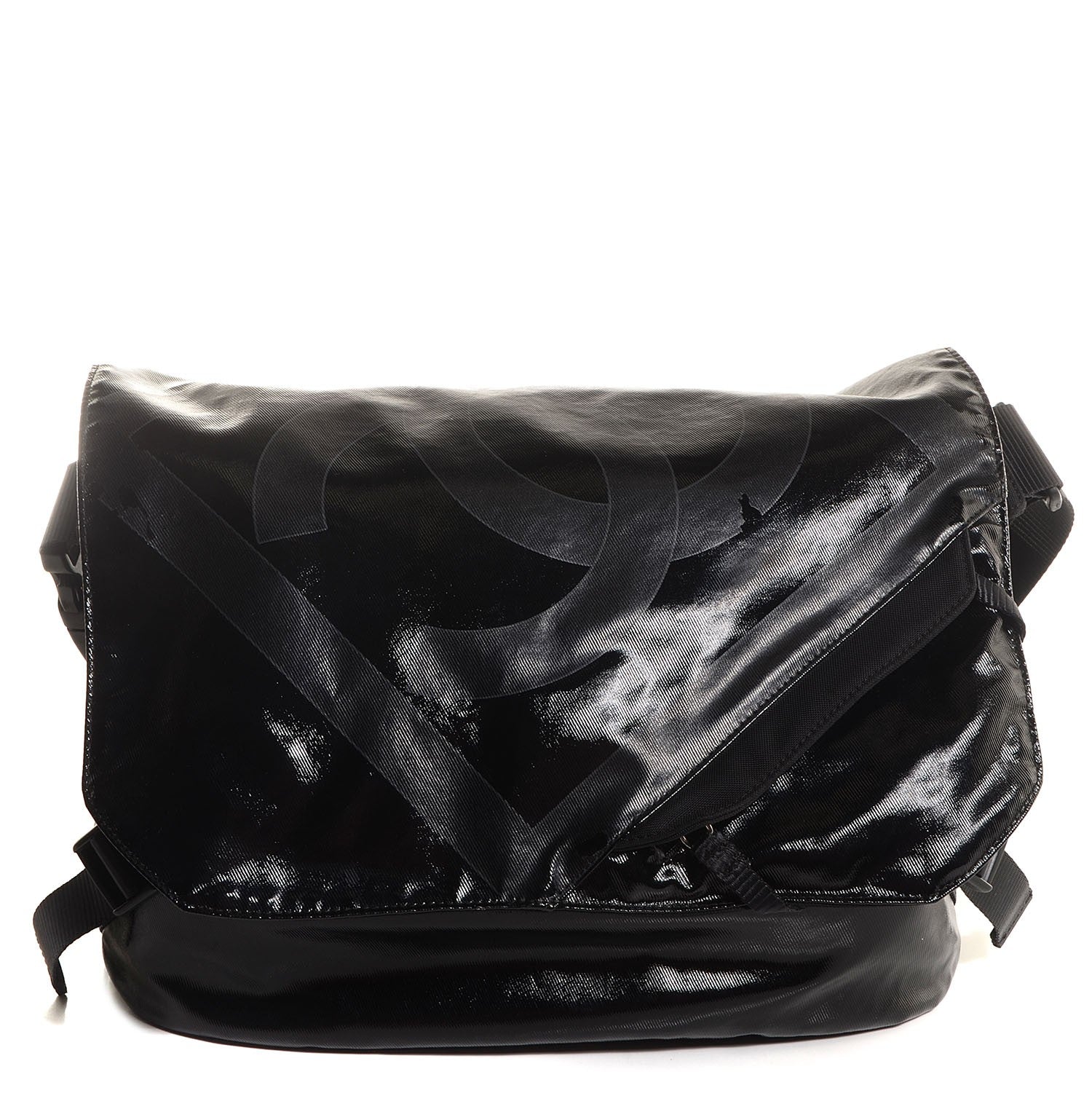Chanel Coated Canvas Sport Messenger Black 1 of 7