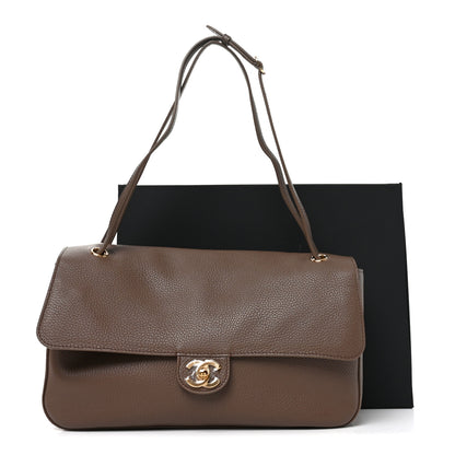 Chanel Grained Calfskin Small Souplissimo Maxi Flap Light Brown 11 of 11