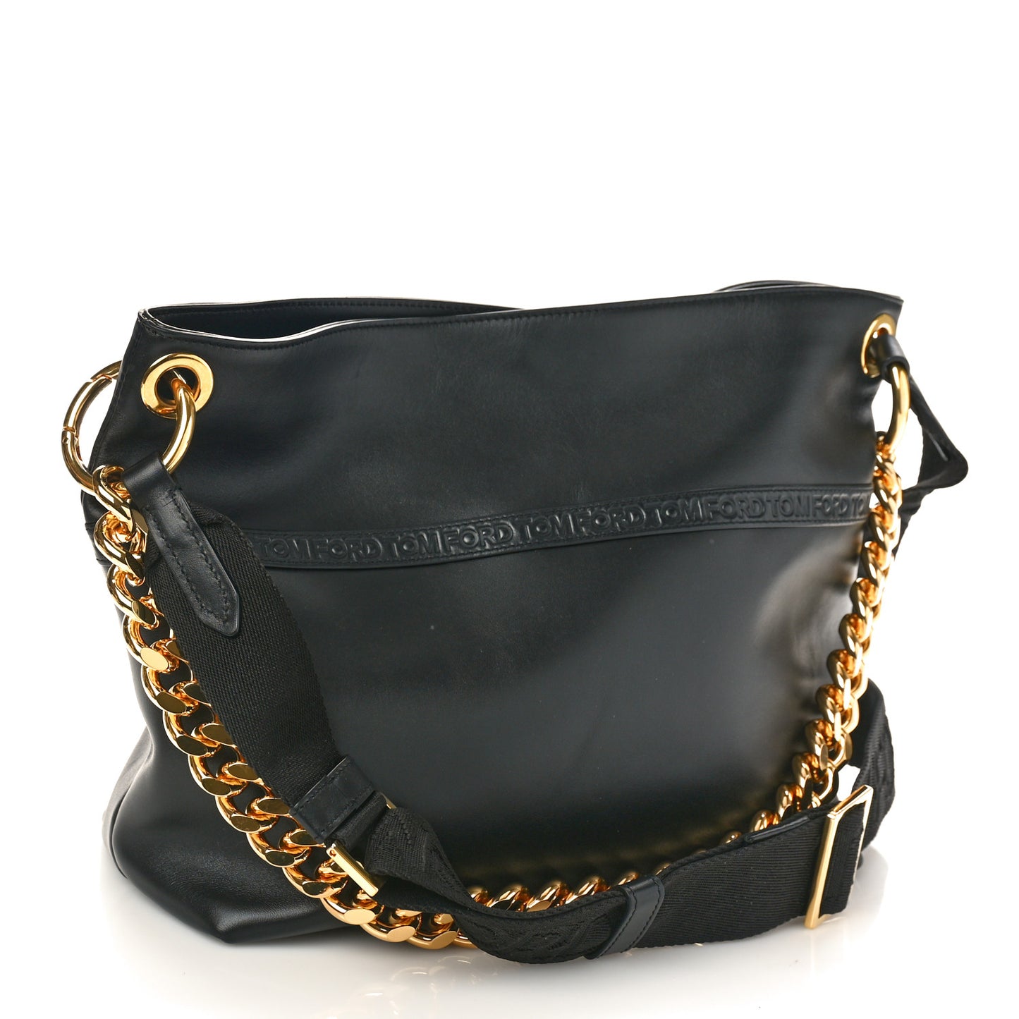 Calfskin Medium Avery Hobo Shoulder Bag Black
