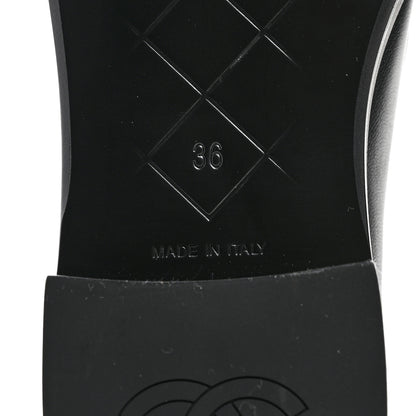 Chanel Lambskin Quilted CC Turnlock Loafers 36 Black 8 of 8