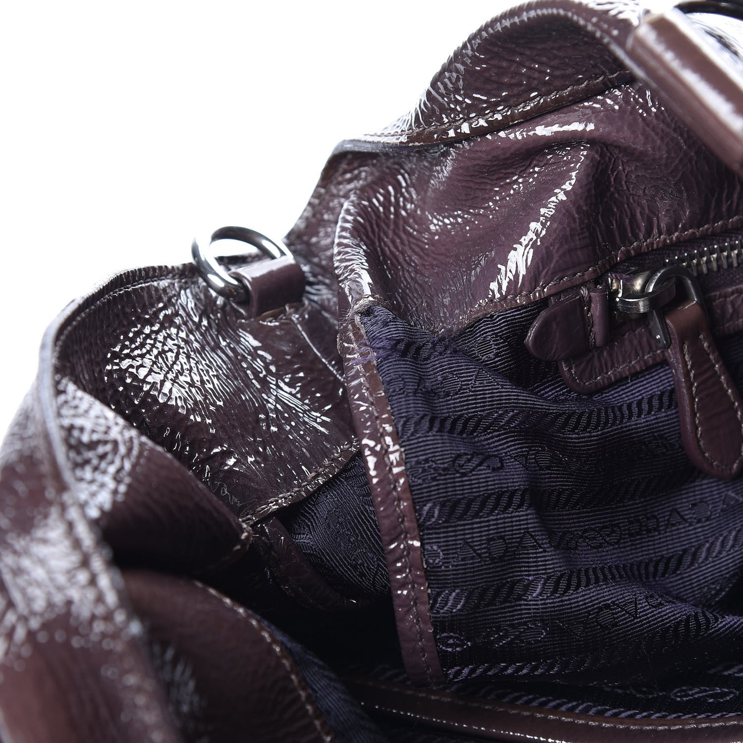 Vernice Ombre Shopping Tote Purple