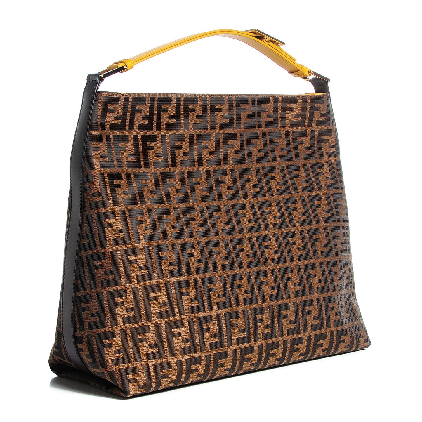 Zucca Vitello Large Hobo Tobacco Ocra Moro Black
