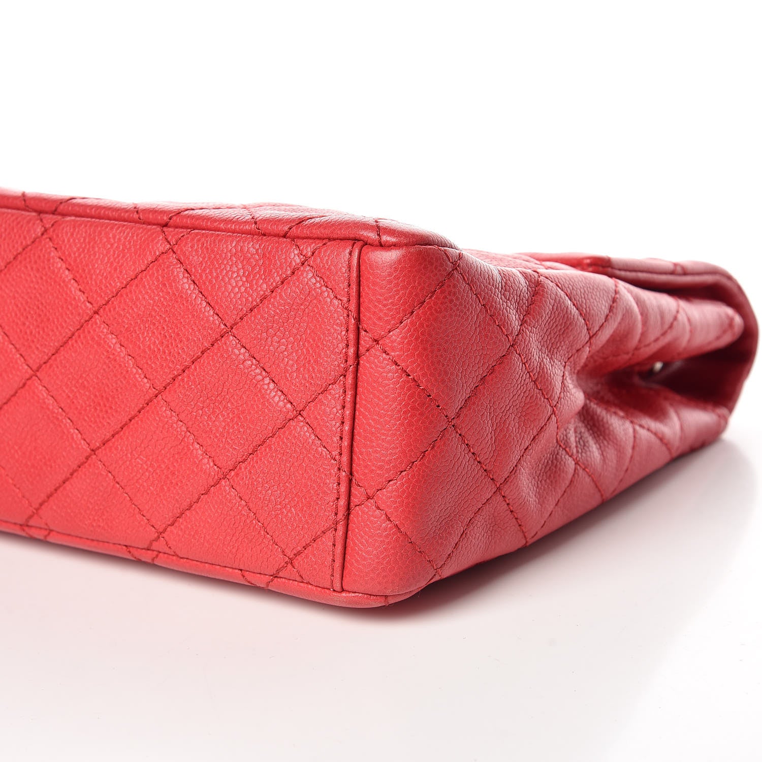 Chanel Washed Caviar Quilted Maxi Single Flap Fuchsia 6 of 9