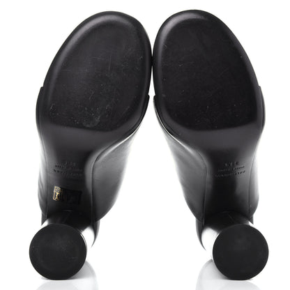 Balenciaga Shiny Sheepskin Oval 90mm Sandals 38.5 Black 6 of 11