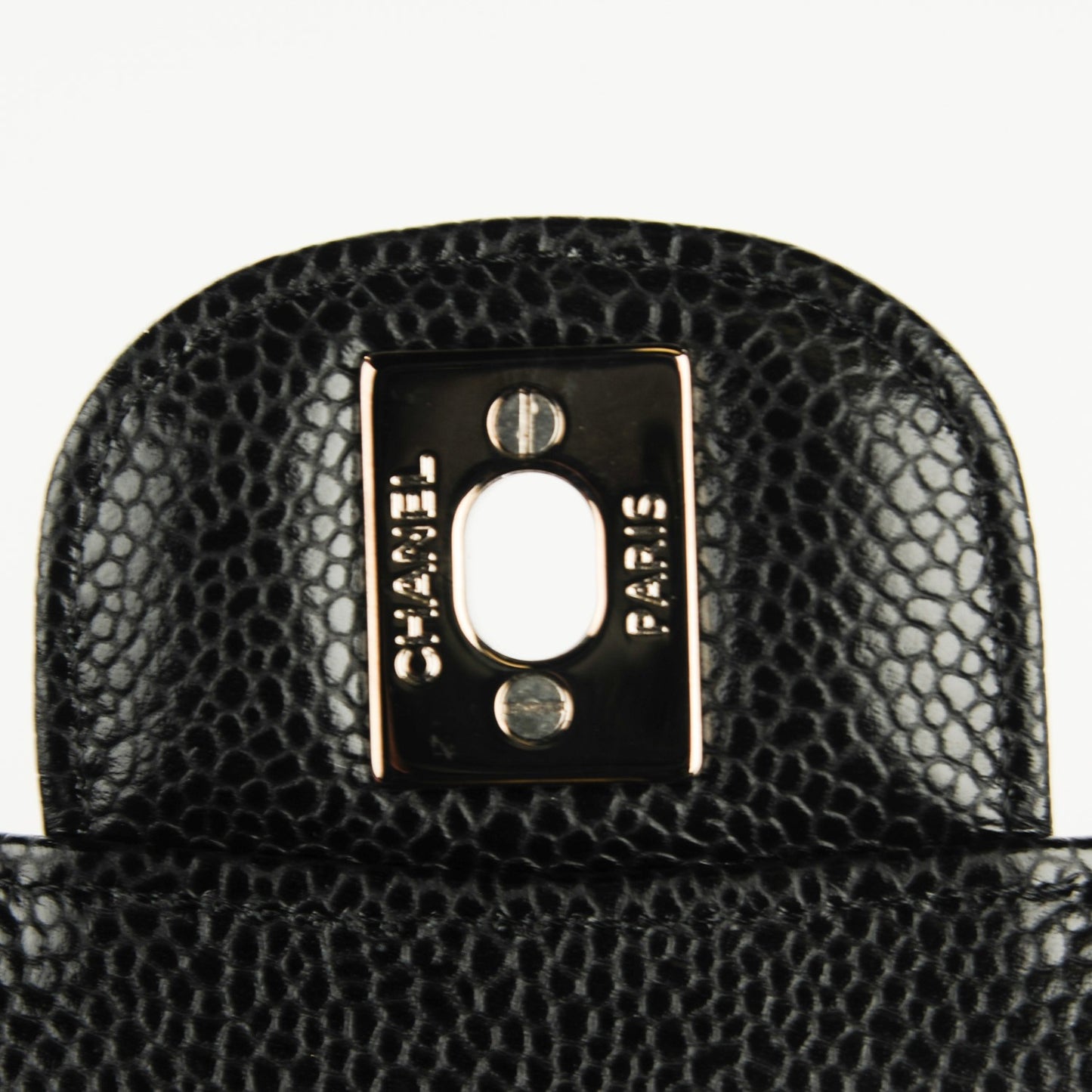 Caviar Quilted Small Double Flap Black