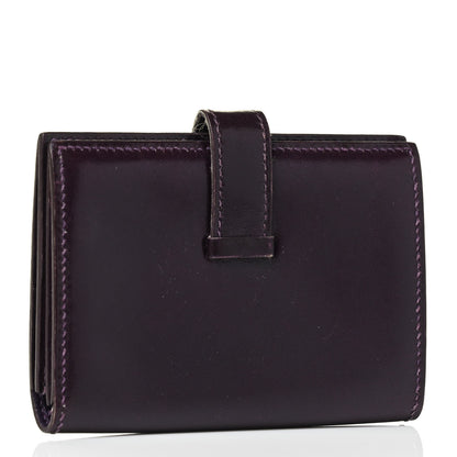 Hermes Tadelakt Bearn Card Holder Wallet Prune 2 of 4