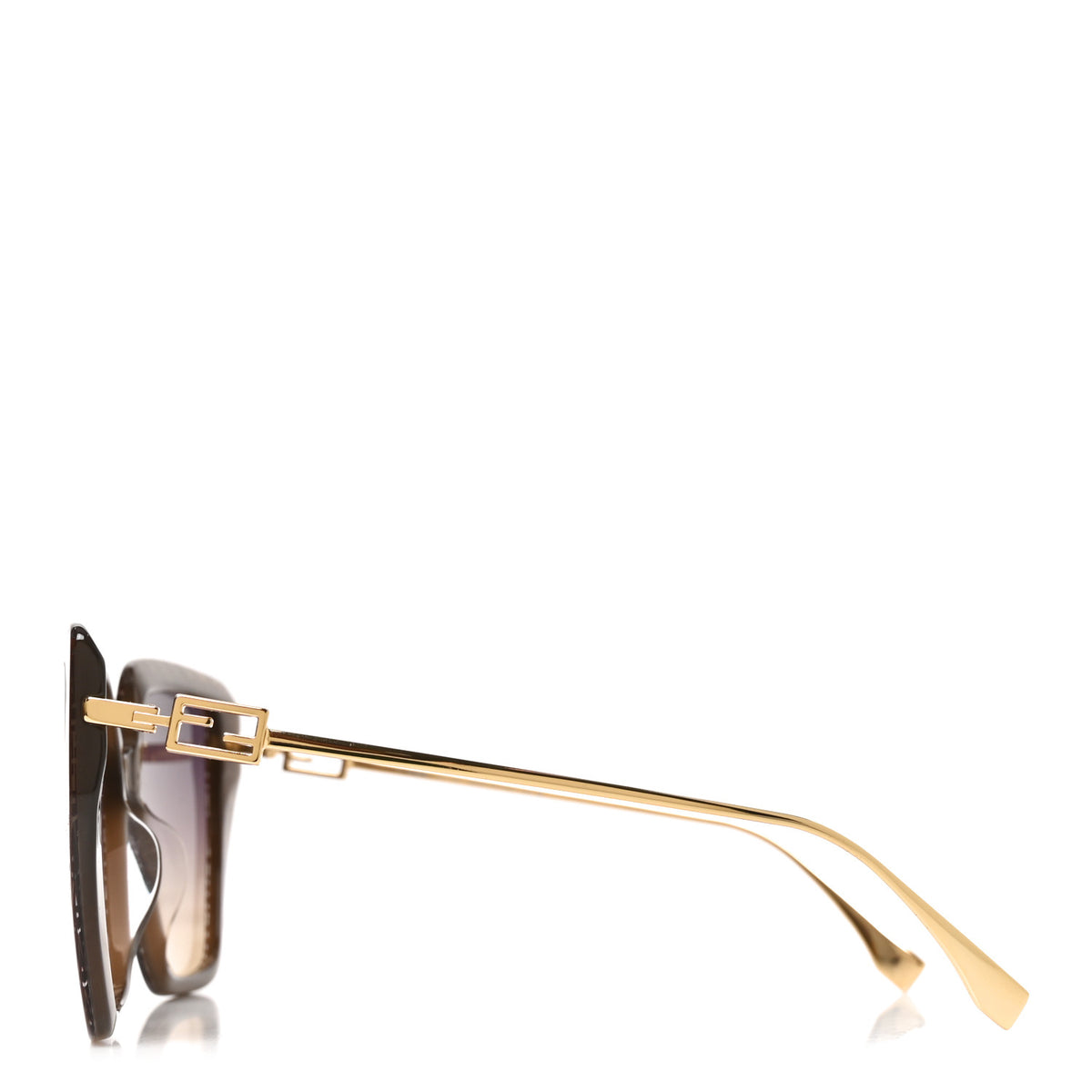 Acetate FF Butterfly Sunglasses FE40012U Gold Brown