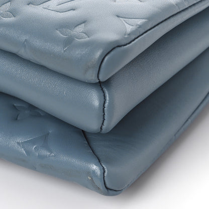 Louis Vuitton Lambskin Embossed Monogram Coussin PM Blue Glacier 8 of 8