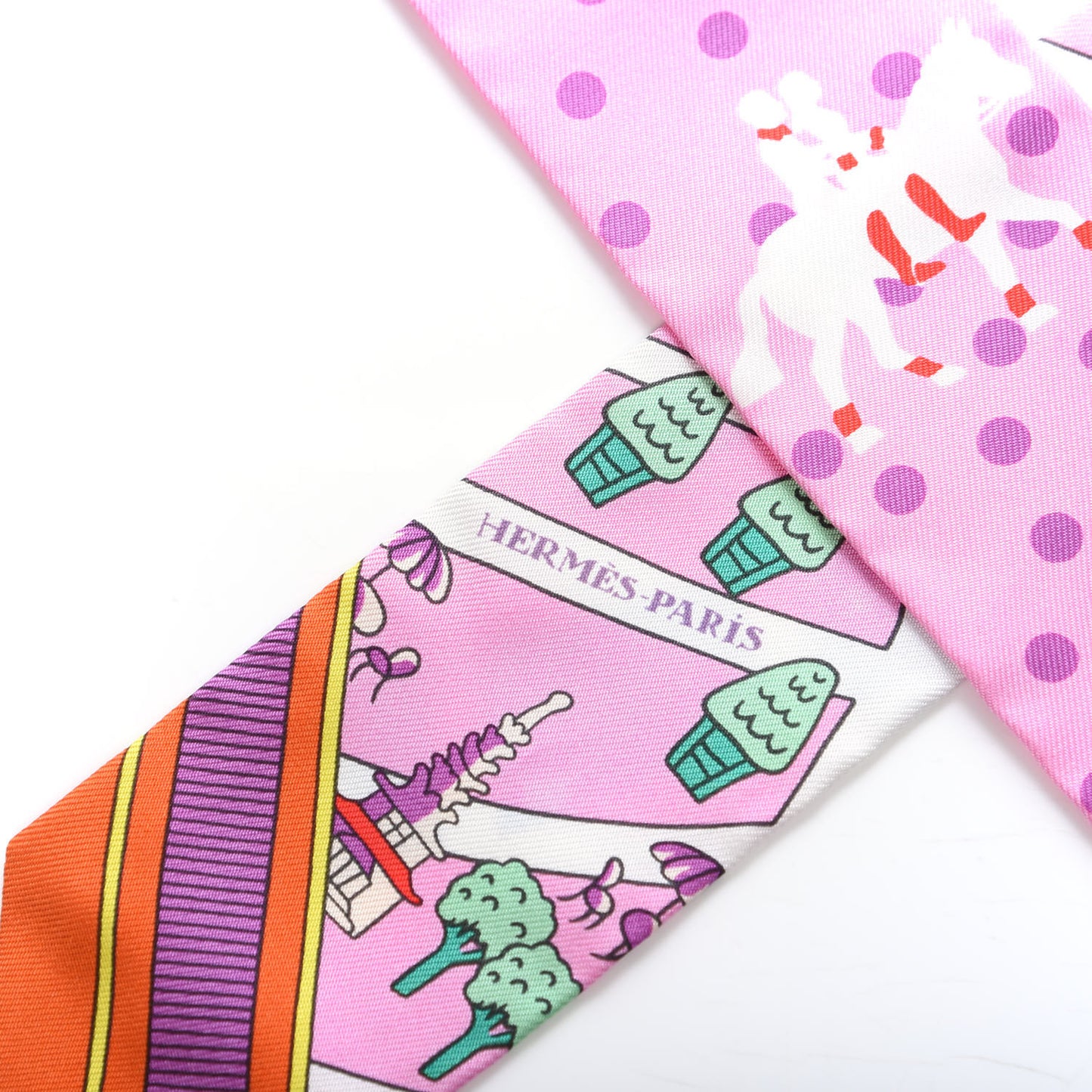 Silk Les Nouveaux Amoureux de Paris Twilly Rose Buvard White Vert