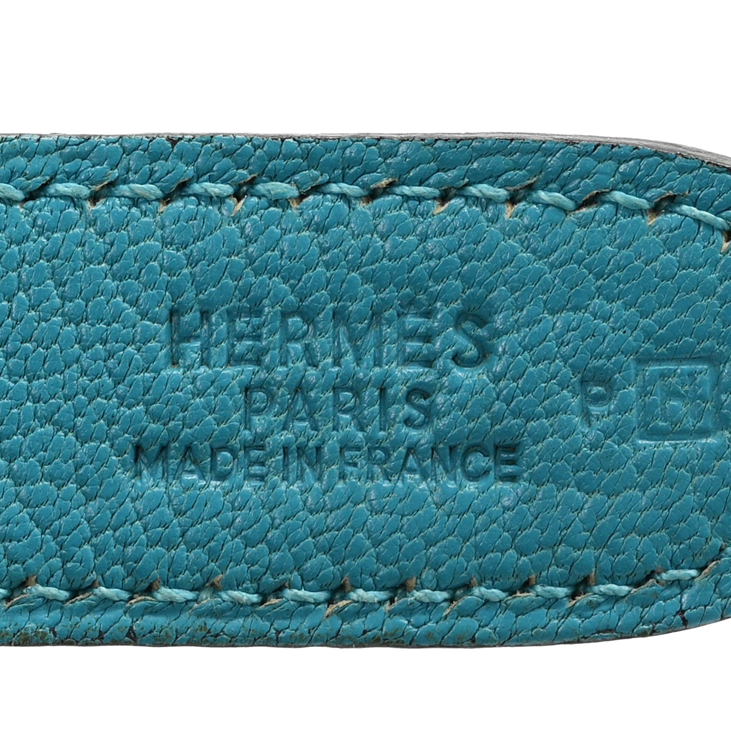 Hermes Chevre De Coromandel  Trim II 31 Shoulder Bag Turquoise 6 of 9