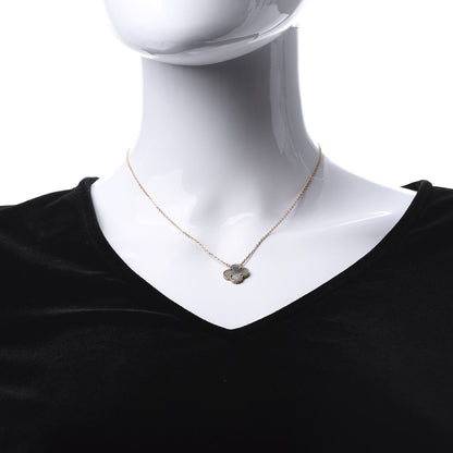 Van Cleef & Arpels 18K Rose Gold Gray Mother of Pearl Vintage Alhambra Pendant Necklace 2 of 6