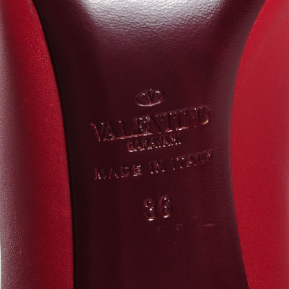 Valentino Garavani Calfskin Rockstud Ombre Ankle Strap Pumps 36 Rouge Absolute 6 of 7