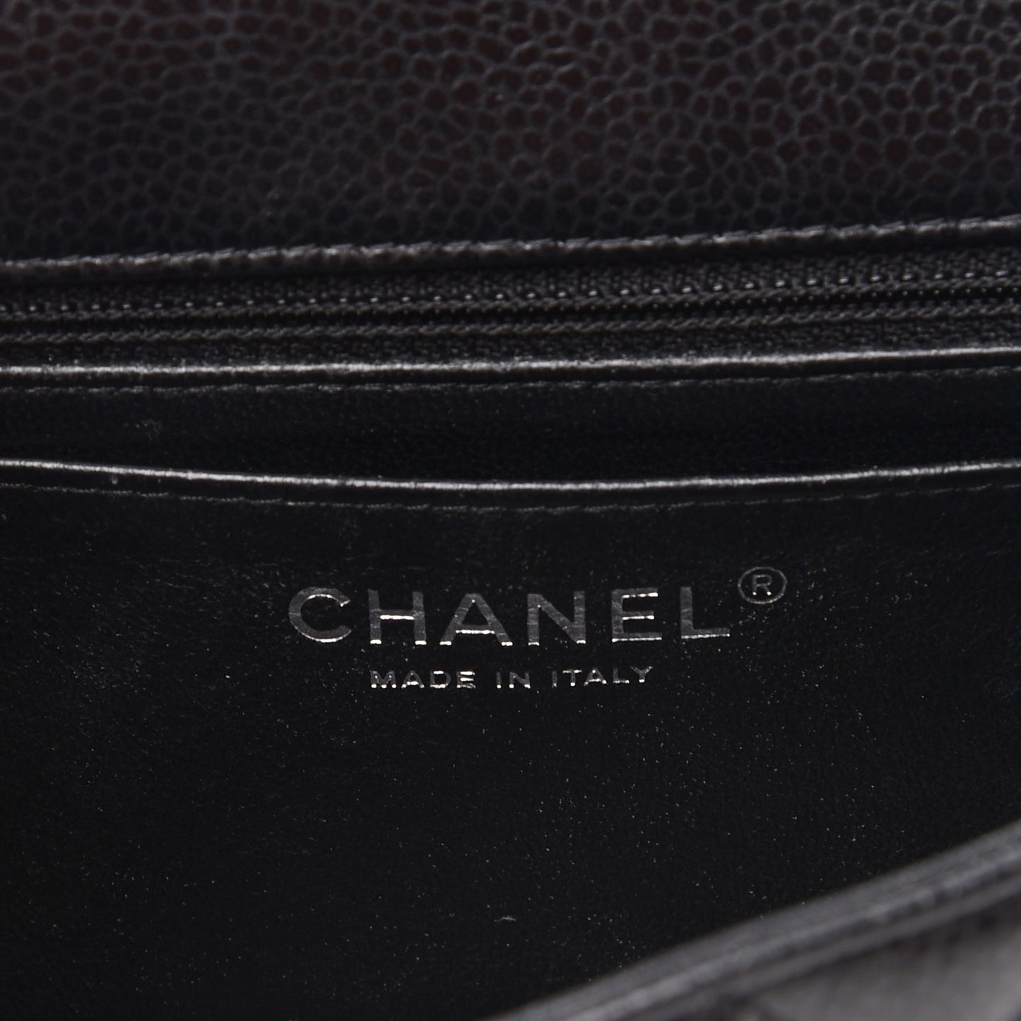 Caviar Quilted Mini Rectangular Flap Black
