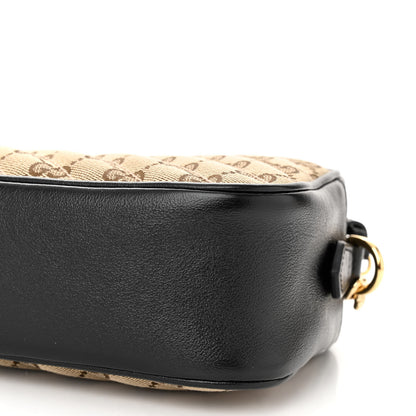 Gucci Monogram Matelasse Diagonal Small GG Marmont Chain Shoulder Bag Beige Black 11 of 11