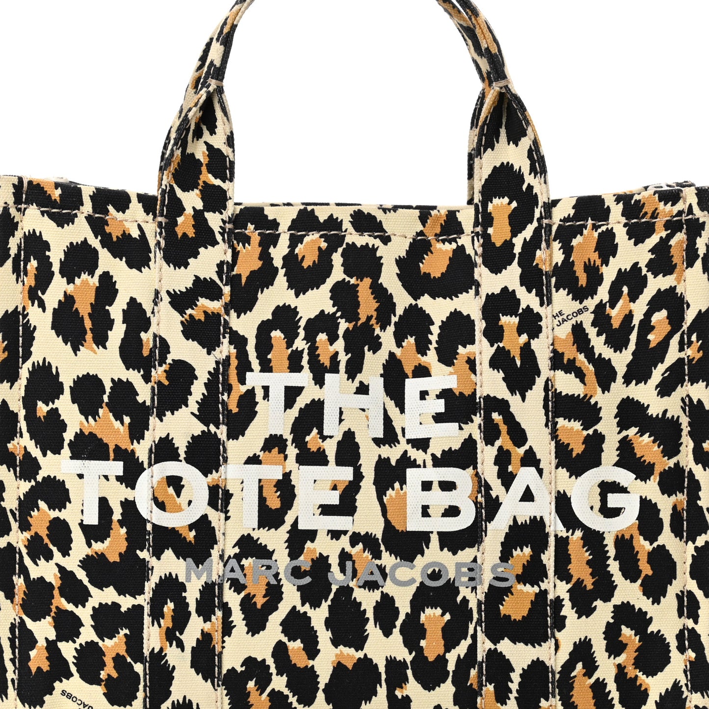 Cotton Canvas Leopard Print Medium The Traveler Tote Bag