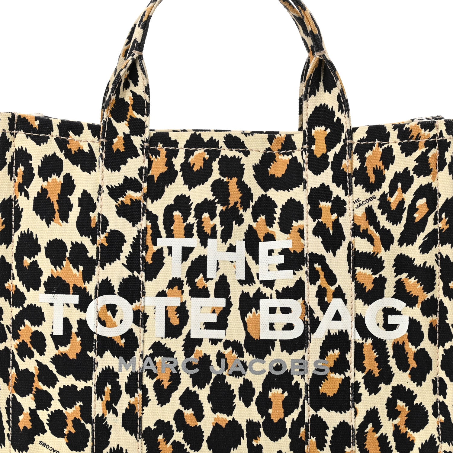 Marc Jacobs Cotton Canvas Leopard Print Medium The Traveler Tote Bag 8 of 14