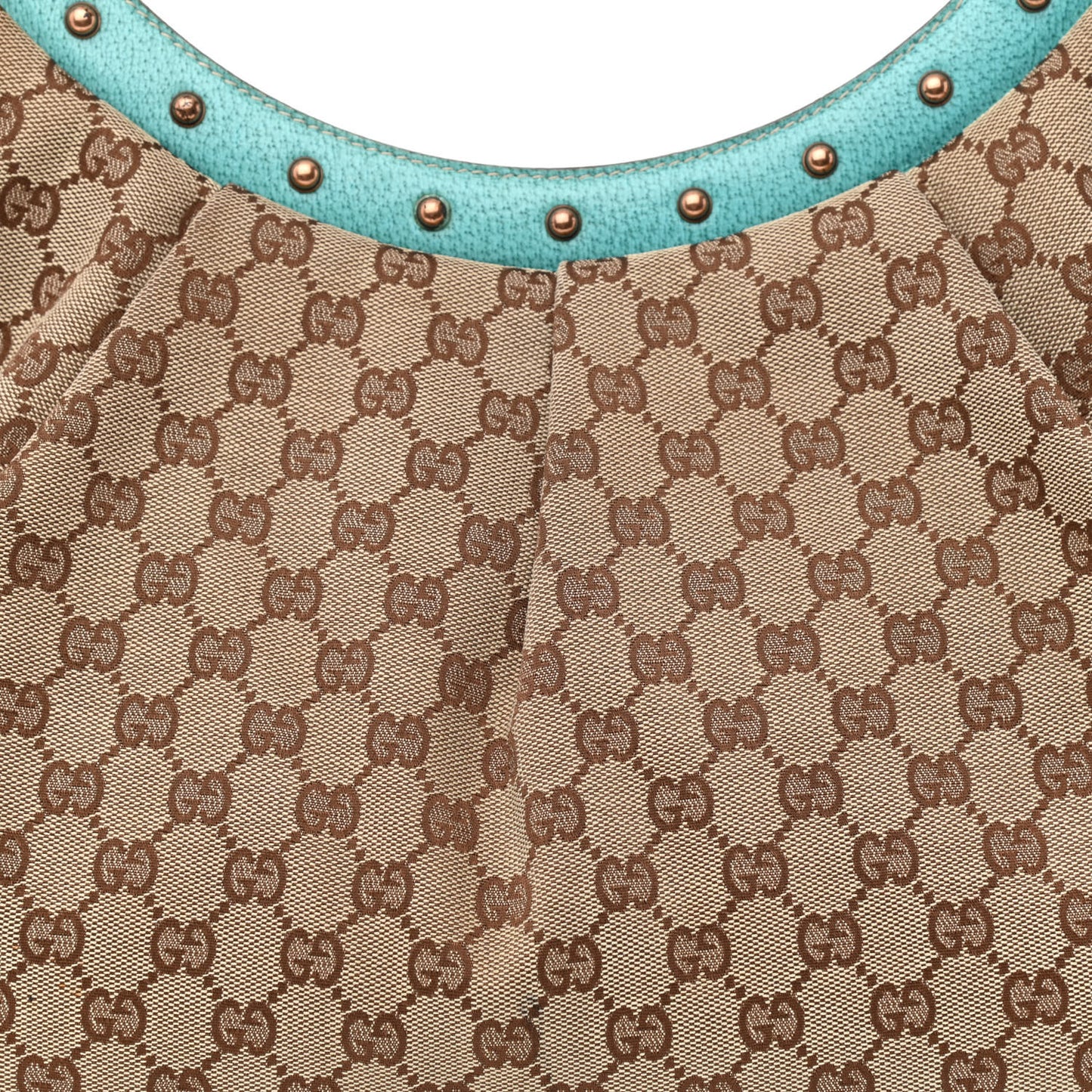 Monogram Bamboo Top Handle Bag Turquoise