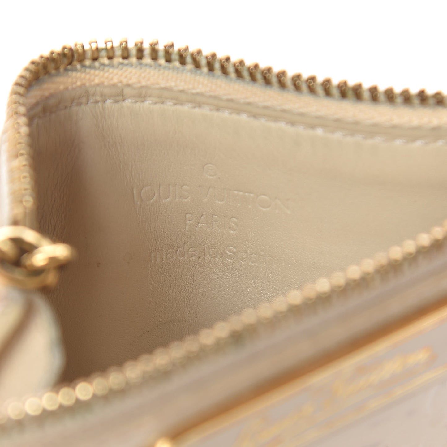 Vernis Key Pouch Blanc Corail