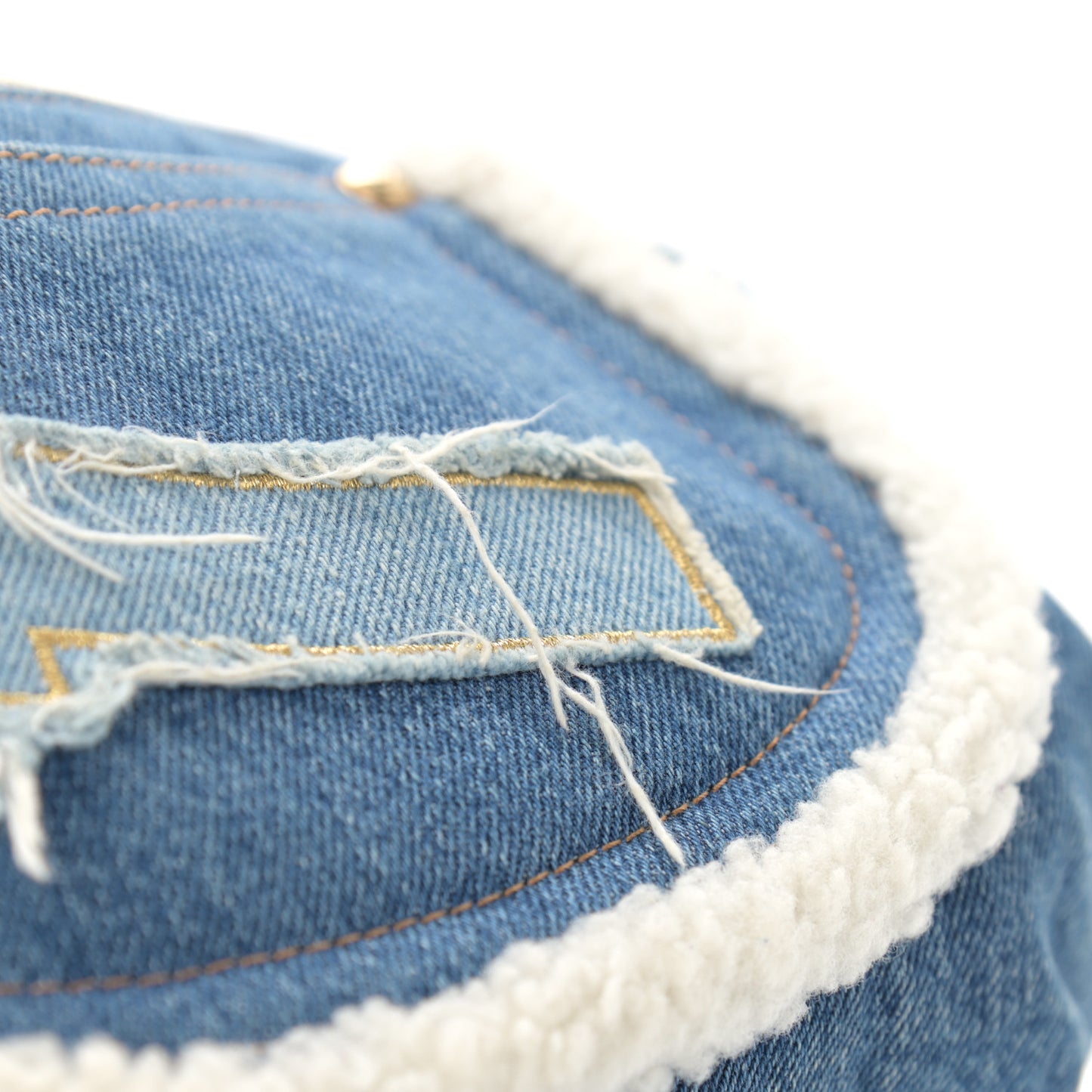Denim Sherling Egyptian Waist Bag Blue