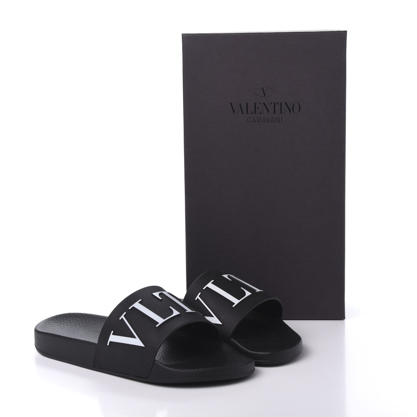 Rubber Mens VLTN Pool Slide Sandals 41 Black