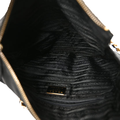 Prada Nylon Tessuto Impuntu Quilted Flap Shoulder Bag Black 5 of 9