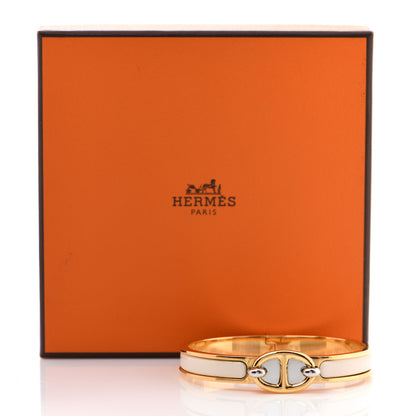 Hermes Enamel Mini Farandole Clic Chaine D'Ancre Bracelet Creme 5 of 5