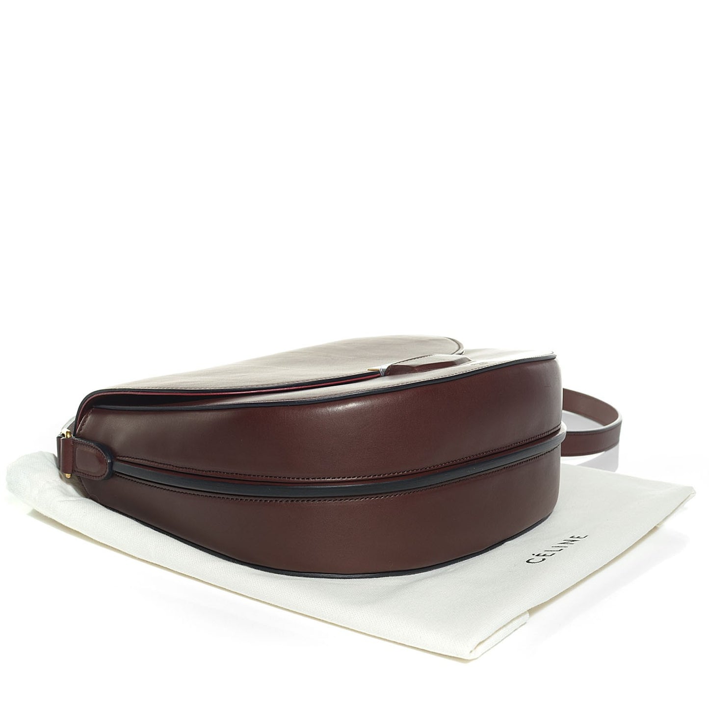 Natural Calfskin Medium Trotteur Burgundy