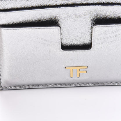 Tom Ford Metallic Calfskin Card Holder Silver 8 of 9