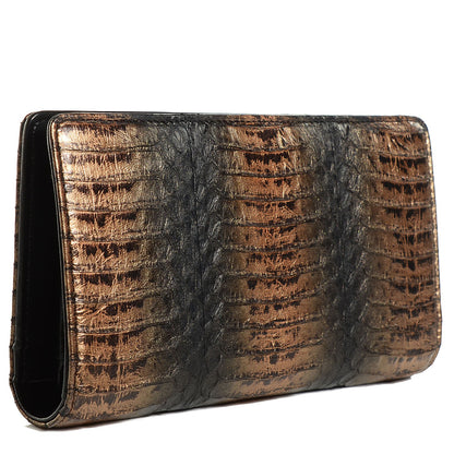 Chanel Python Yen Wallet Black Gold 3 of 9