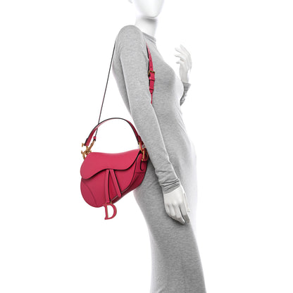 Christian Dior Smooth Calfskin Saddle Bag With Strap Fuchsia 2 of 11