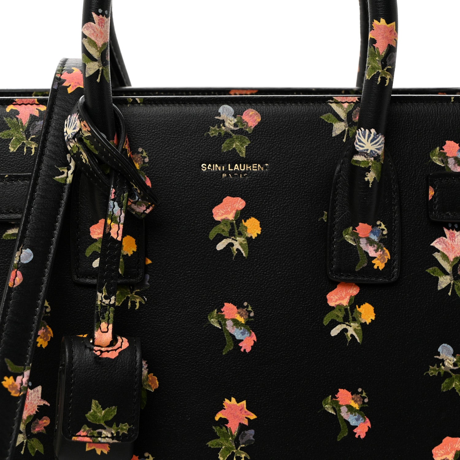 Saint Laurent Calfskin Prairie Printed Baby Sac De Jour Black Multicolor 9 of 11