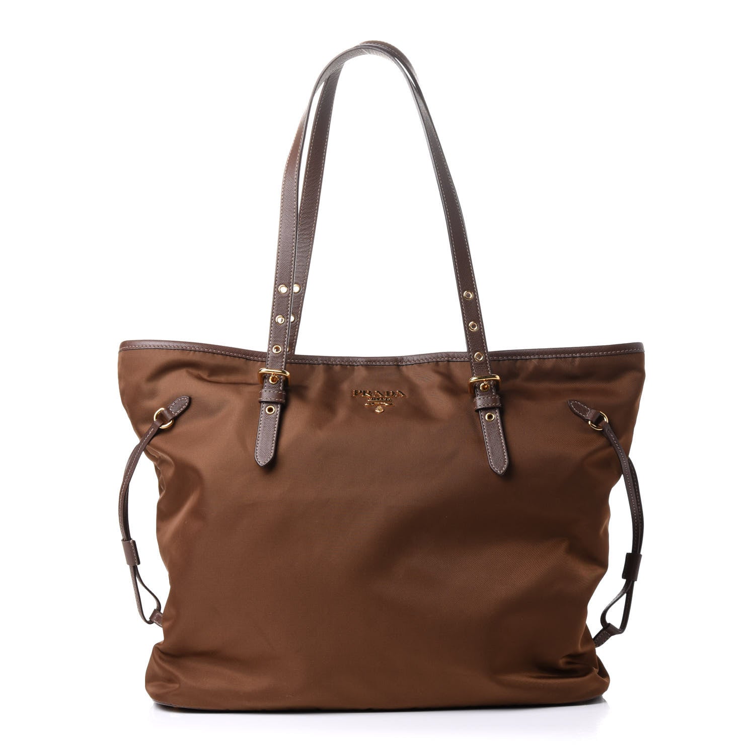Prada Tessuto Nylon Saffiano Shopping Tote Corinto 1 of 12