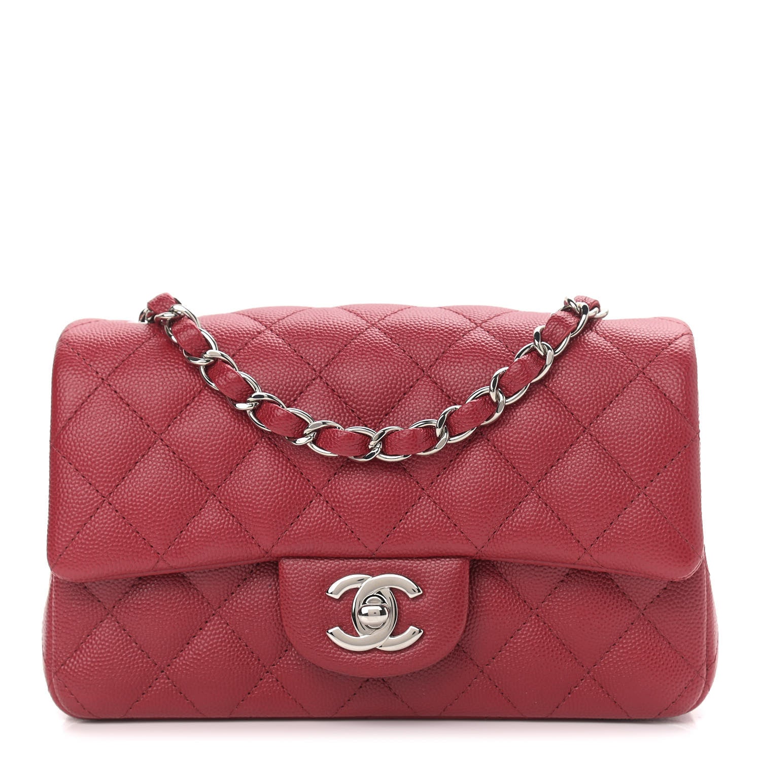 Chanel Caviar Quilted Mini Rectangular Flap Red 1 of 11