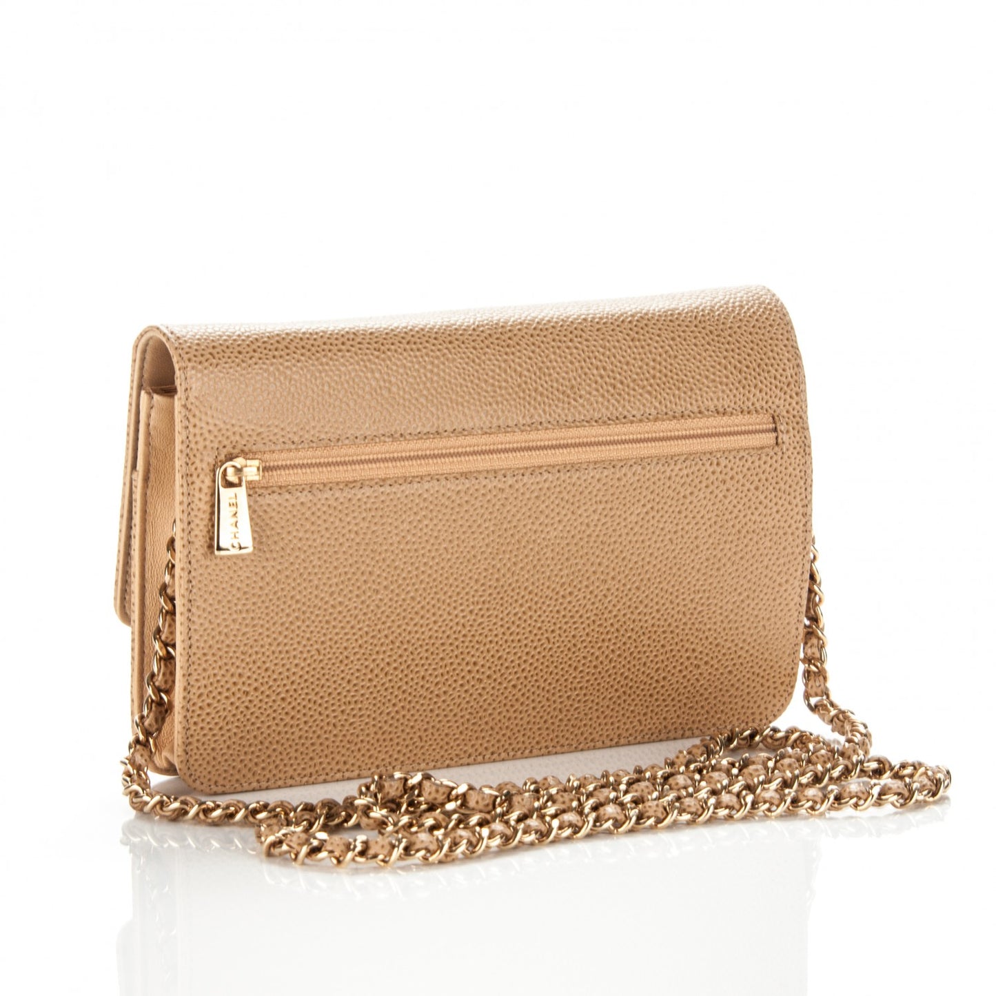 Caviar Timeless CC Wallet On Chain WOC Beige