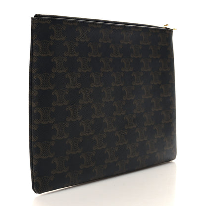 Celine Triomphe Canvas Pouch Black 3 of 10