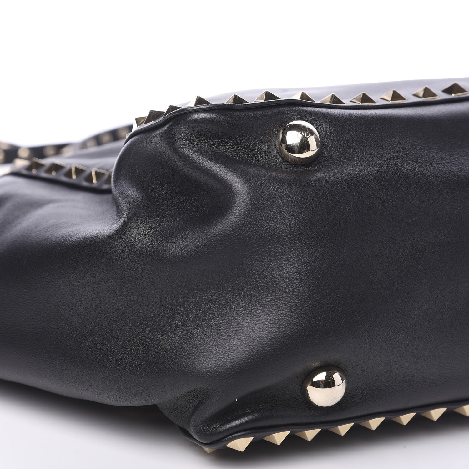 Valentino Garavani Vitello Medium Rockstud Tote Black 7 of 12