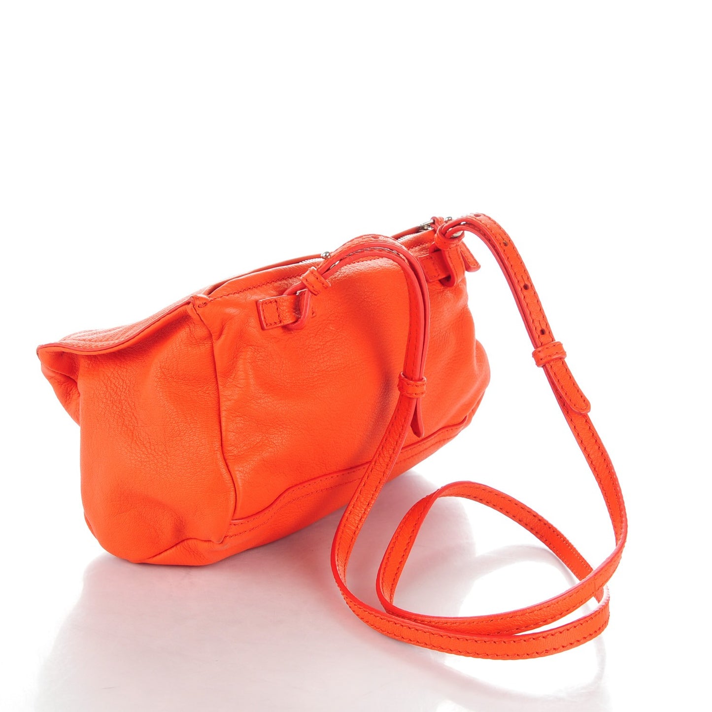 Sugar Goatskin Mini Pandora Orange Fluo