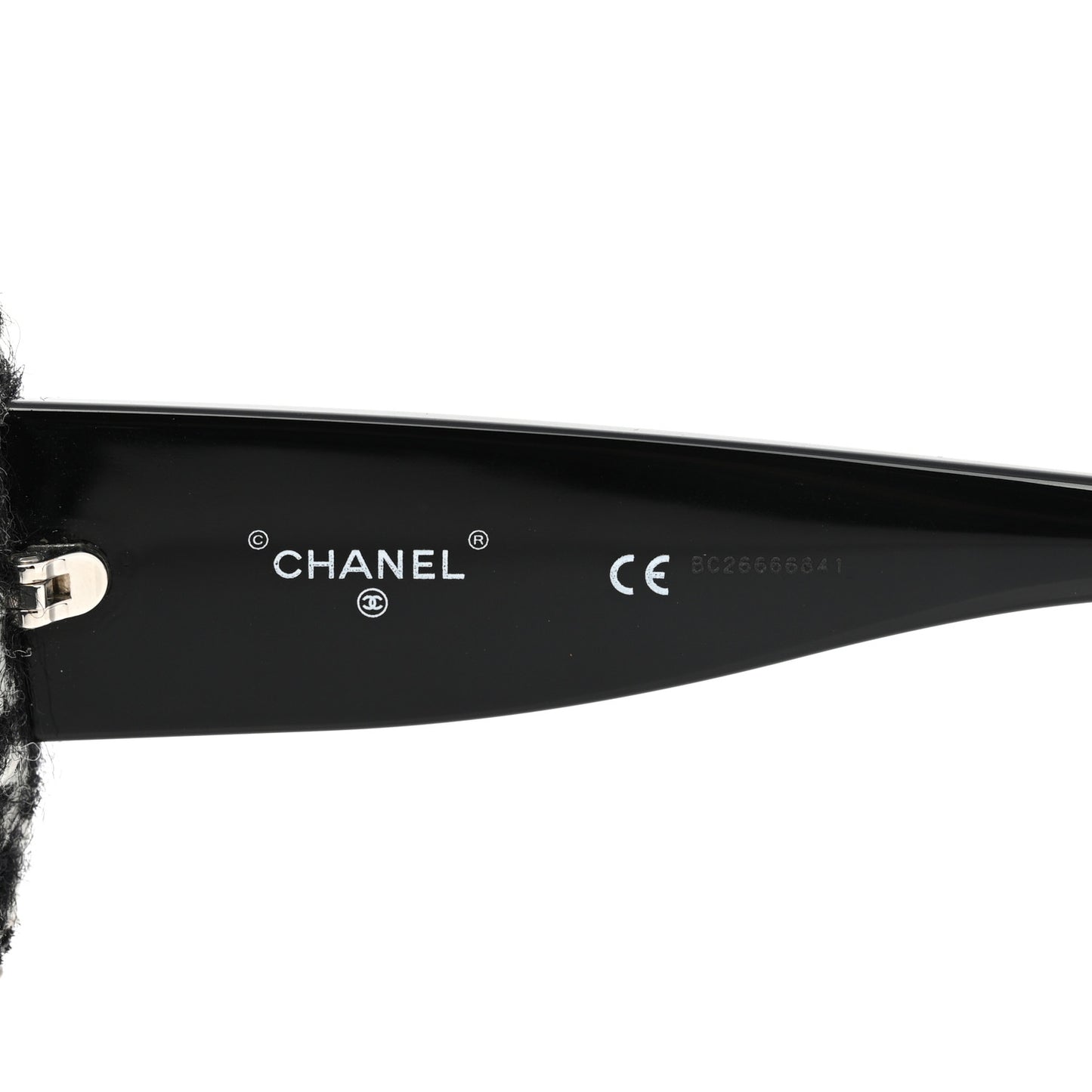 Tweed Shield Sunglasses 71367 Black Red