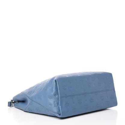 MCM Calfskin Ottomar Monogram Large Klara Hobo Luft Blue 5 of 11