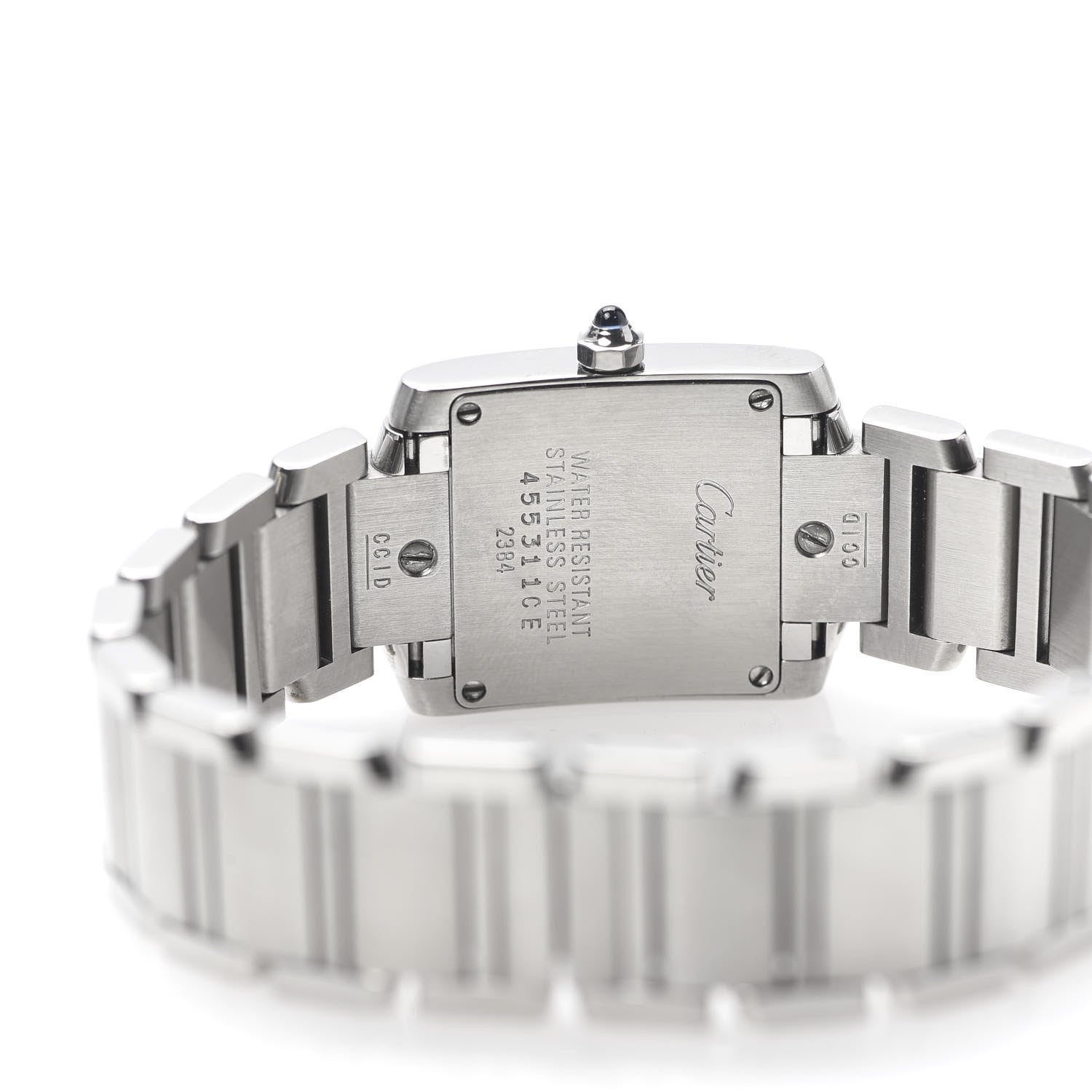 Cartier Stainless Steel 20mm Tank Francaise Quartz Watch Black 5 of 6