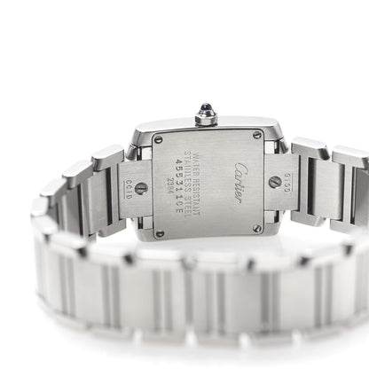 Cartier Stainless Steel 20mm Tank Francaise Quartz Watch Black 5 of 6
