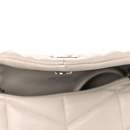 Saint Laurent Lambskin Quilted Toy Loulou Puffer Monogram Chain Satchel Crema Soft 16 of 18