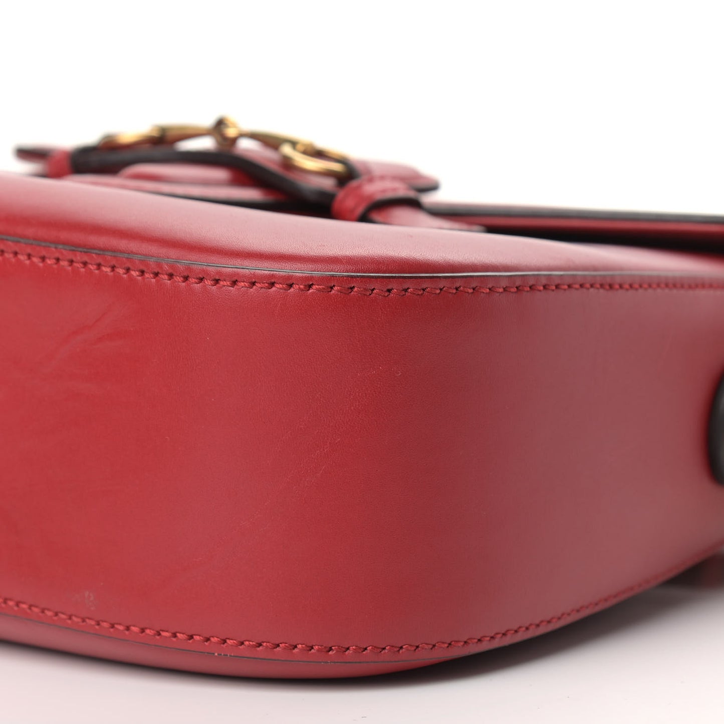 Ruinart Calfskin Medium Lady Web Shoulder Bag Hibiscus Red