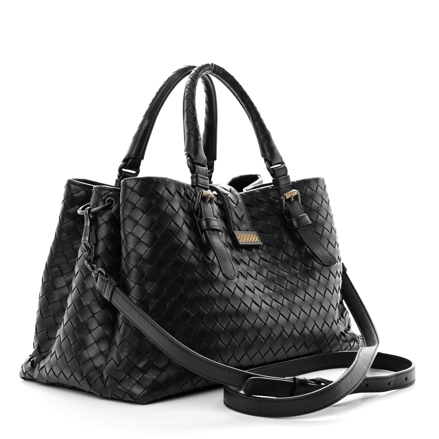 Bottega Veneta Nappa Intrecciato Small Roma Tote Black 3 of 13