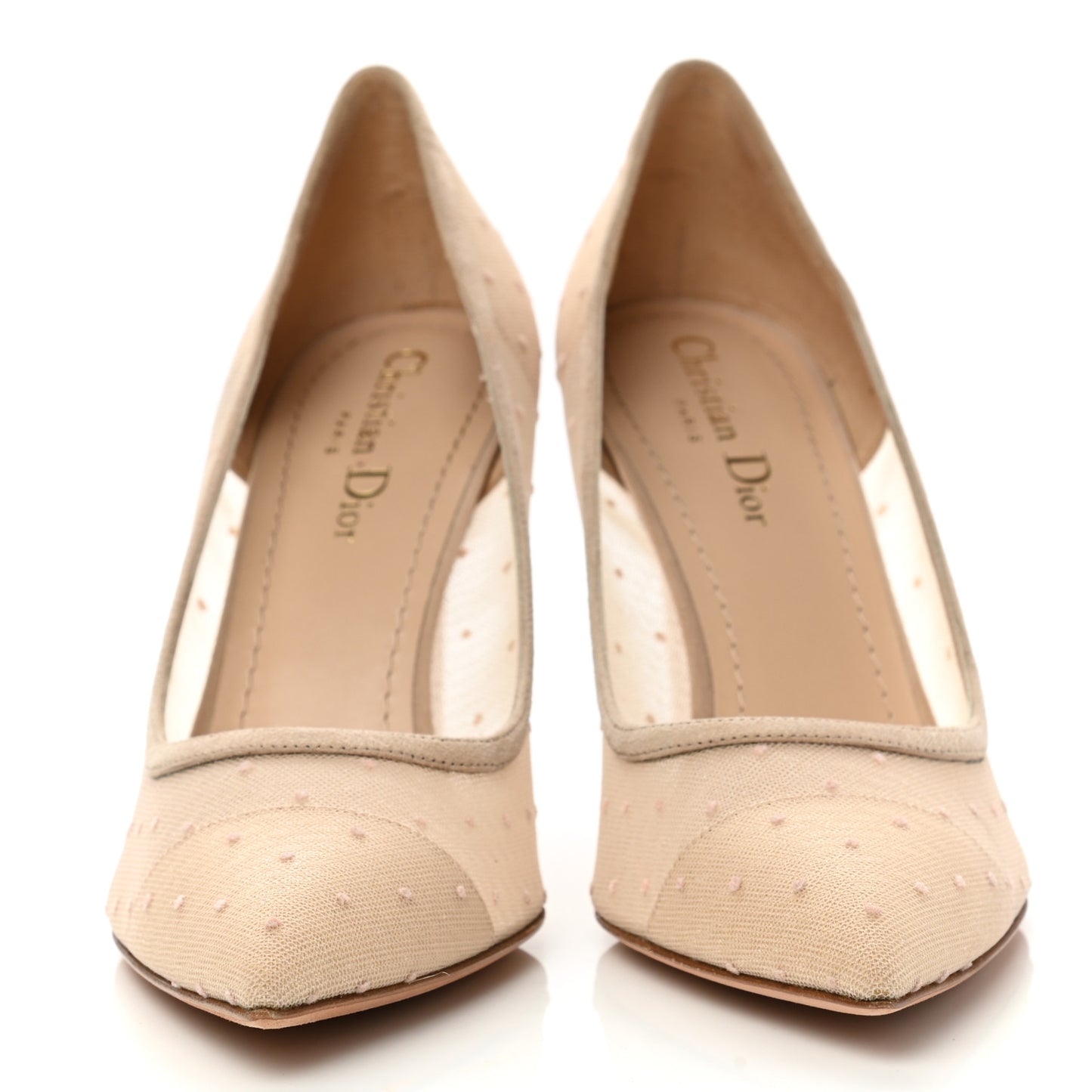 Mesh Plumetis Tulle D-Moi Pumps 39 Beige