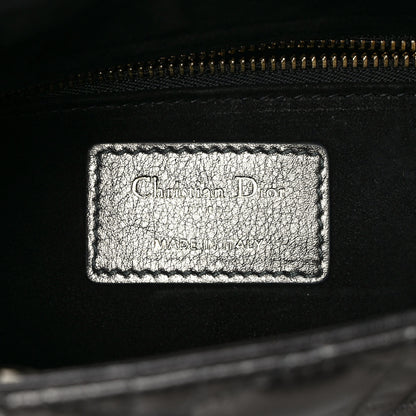 Christian Dior Lambskin Cannage Small My ABCDior Lady Dior Metallic Grey 6 of 9