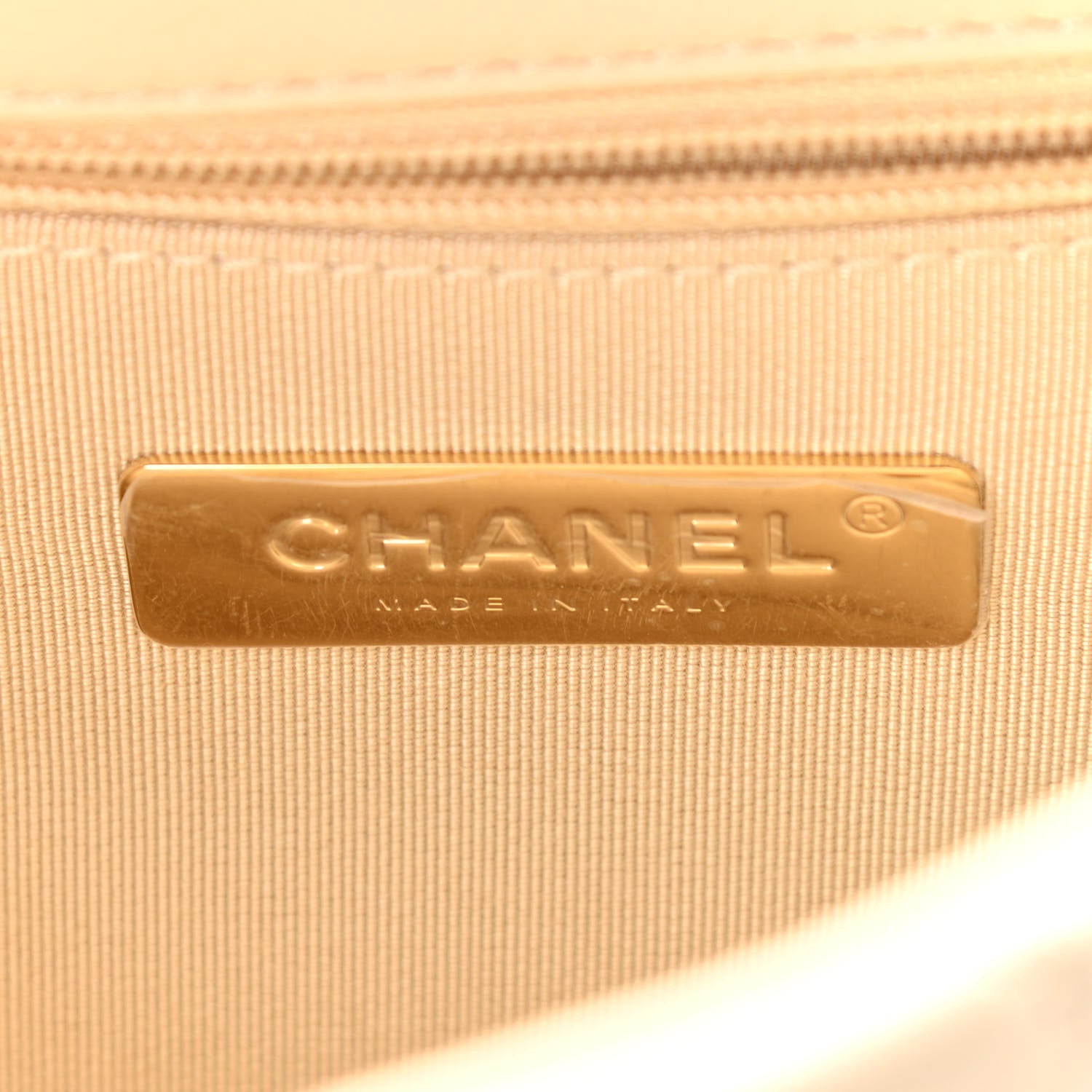 Chanel Goatskin Quilted Medium Chanel 19 Flap Beige 6 of 11