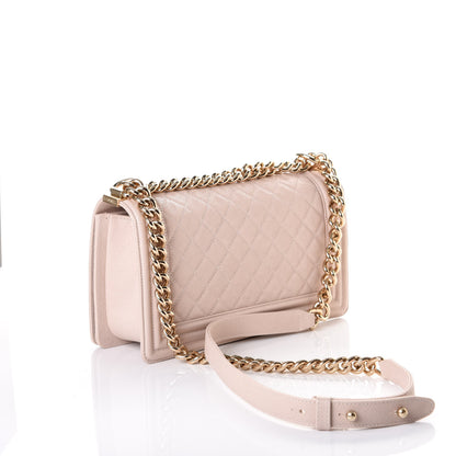 Chanel Caviar Quilted Medium Boy Flap Light Pink 2 of 10